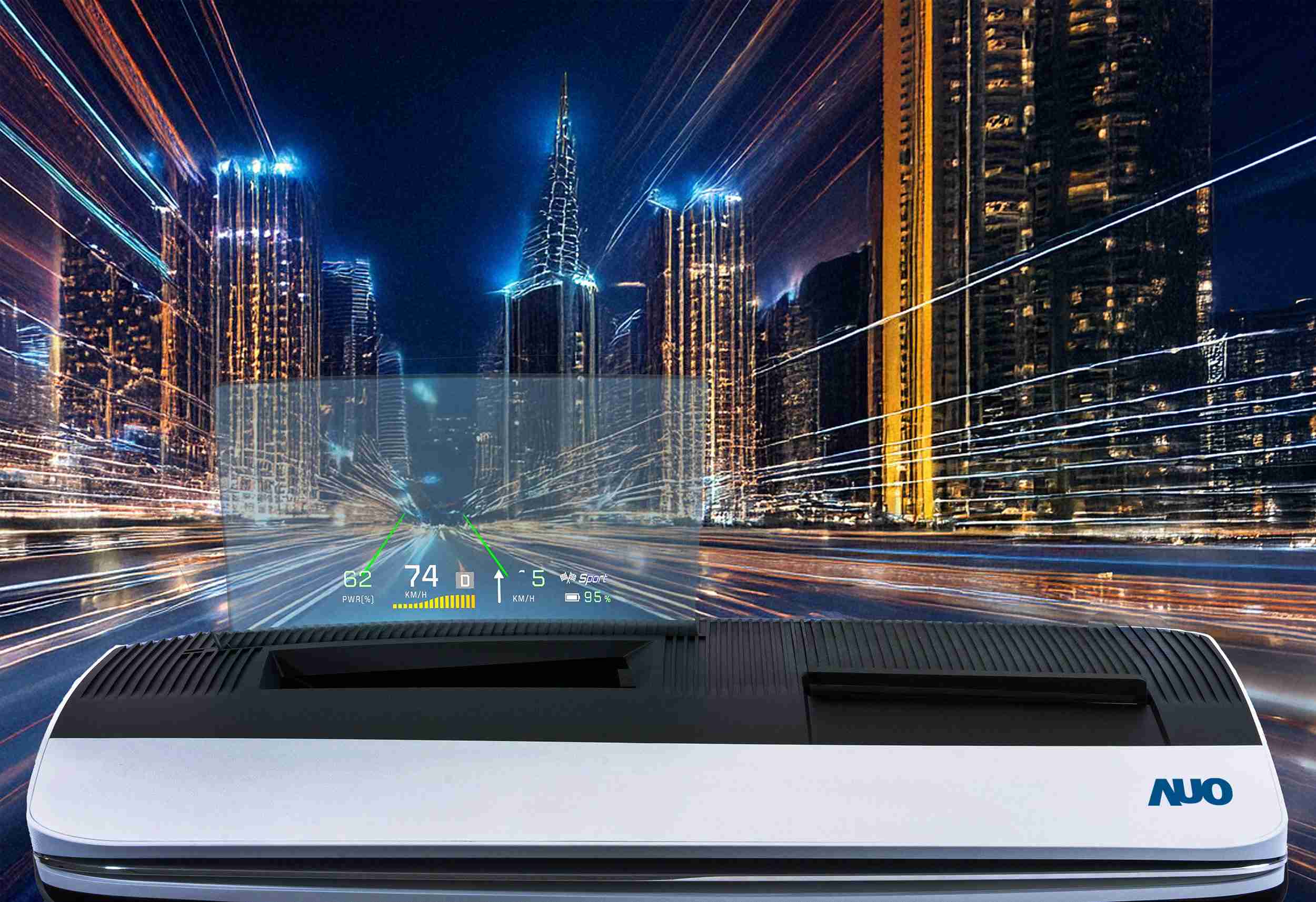 尊龙集团推出13吋Micro LED抬头显示器，，提供高入眼亮度、、、高色彩饱和度的显示质量，，，，在阳光下或黑暗中都清晰可见，，并利用Micro LED模块体积小的优势，，解决车用空间有限的痛点