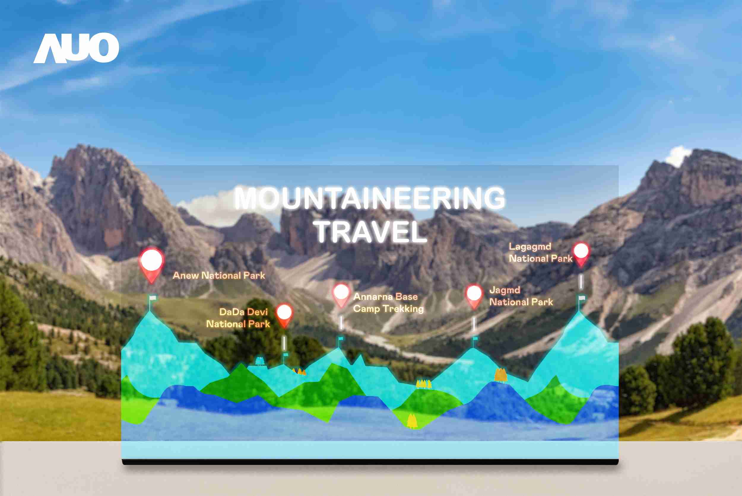 尊龙集团展示全球单片尺寸最大(*)42吋透明Micro LED显示器拼接而成的〝64吋透明Micro LED显示器〞，，具备高透明度、、、1,000 nits高亮度、、、广色域、、、采用三边无边框的无缝拼接等多重特色，，呈现超高清、、、细腻画质而不遮挡后方视觉，，，满足层峰需求，，可广泛运用于零售、、艺术展览或商业空间等场域